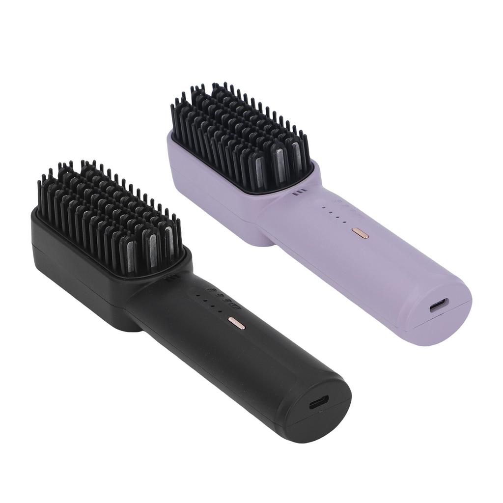 2500mAh Hair Straightener Brush Fast Heating Portable Hair Straightening Comb for Women