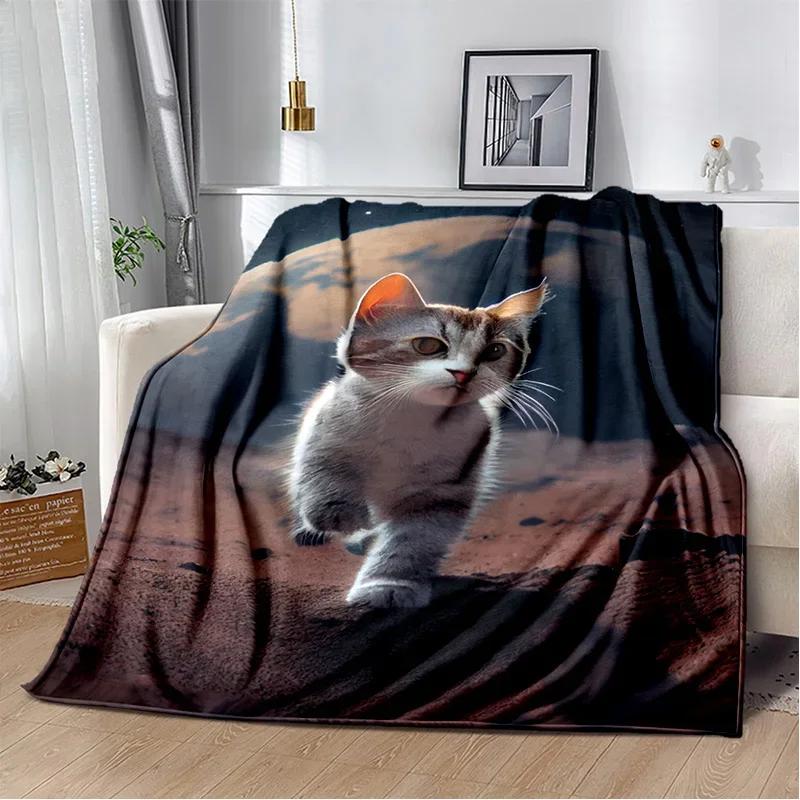 Cartoon Cute Calico Cat,Garfield Cat,Persian Cat,Ragdoll Blanket,Soft Throw Blanket for Home Bedroom Bed Sofa Cover Blanket Kids