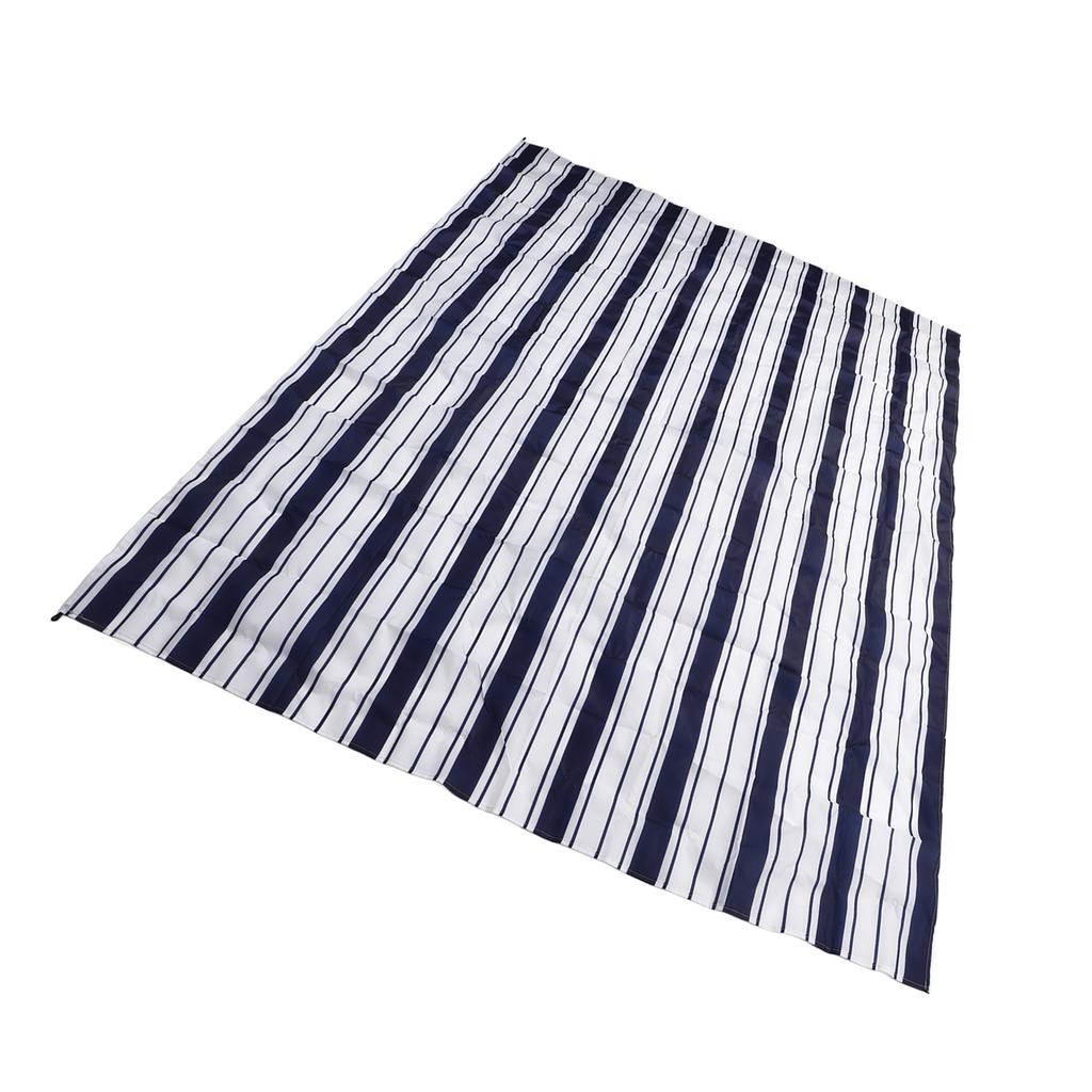 Beach Blanket Waterproof Lightweight Portable Outdoor Picnic Mat for Camping Travel Blue Stripe 2 X 1.45M