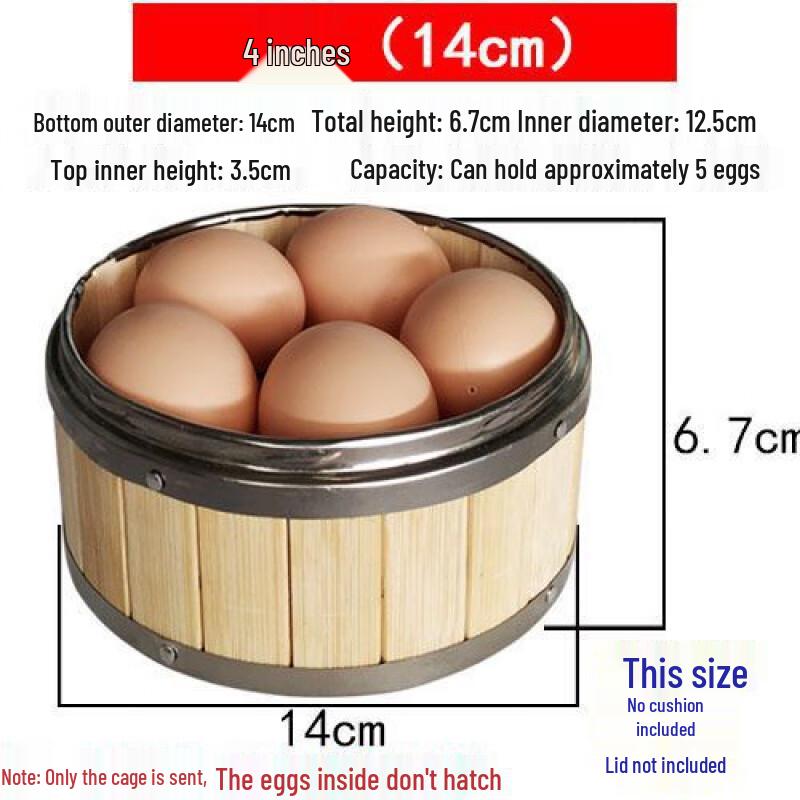 Bamboo Steamer Basket with Stainless Steel Rim