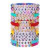 Mixed Color Elastic Soft Pottery Bracelet Love Tai Chi Yin Yang Soft Pottery Bracelet Friendship Couple Stacked Bracelet