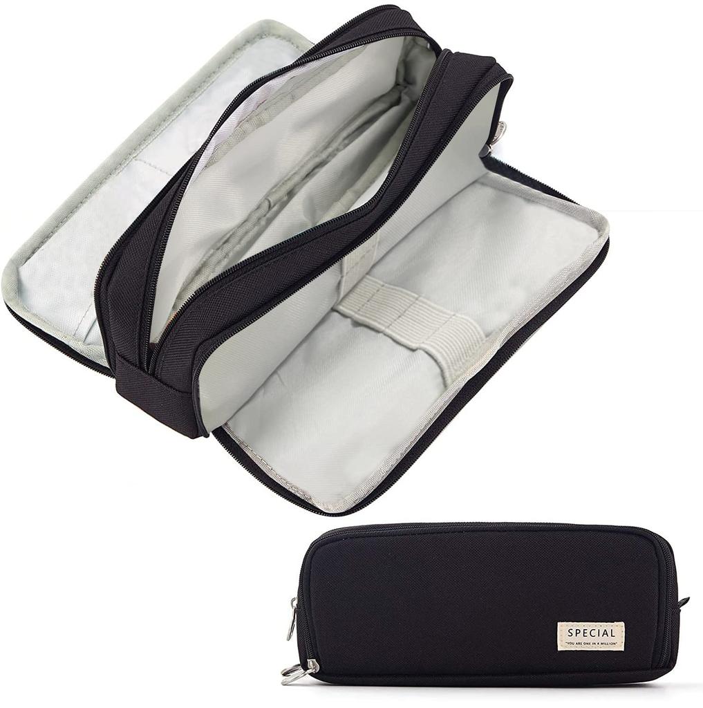 STAROUR Large Capacity Pencil Multifunctional Tool Pencil Canvas Pencil Small Item Suitable for Junior High and College Boys and Office and Working