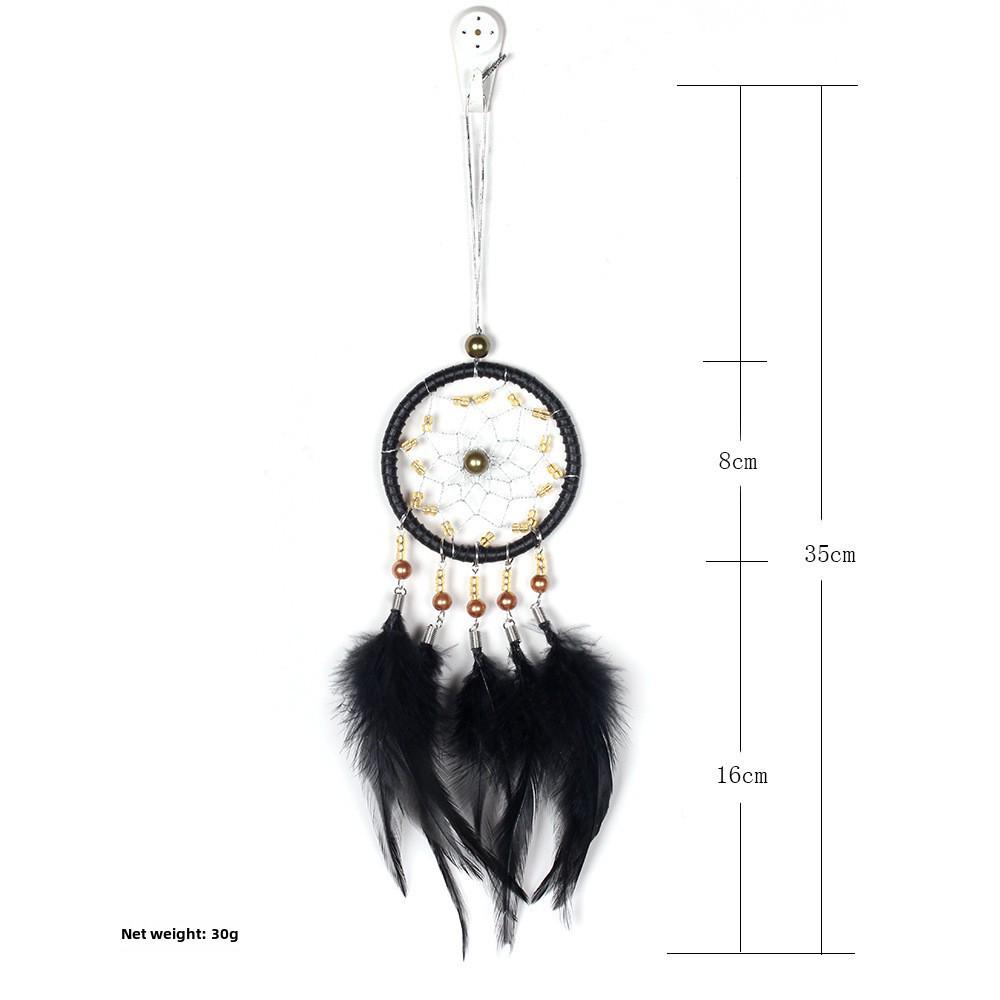 Creative Chicken Feather Dream Catcher for Car, Home, and Bedroom Wall Decoration