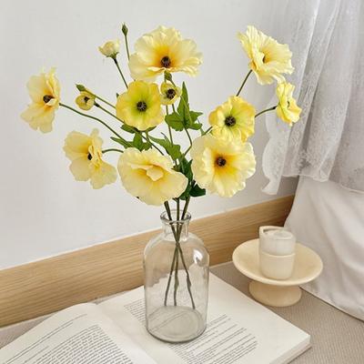 Fiori di Ranuncolo Artificiali Peonie Finte da 20 Pollici con Gambo per Vaso Composizioni Floreali Bouquet da Sposa Fai-da-te Decorazioni per Addio al Nubilato