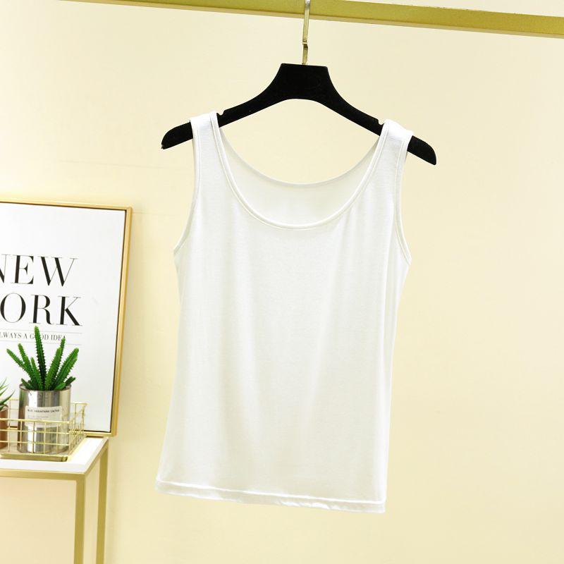 

Женская майка-борцовка с U-образным вырезом без рукавов прилегающего силуэта - Модная, простая и приятная к коже для летней носки XXL белый