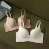 Traceless Steel Rim Full Cup Bra Massage Cup Fat Mm Big Chest Thin Gathering Adjustment Type