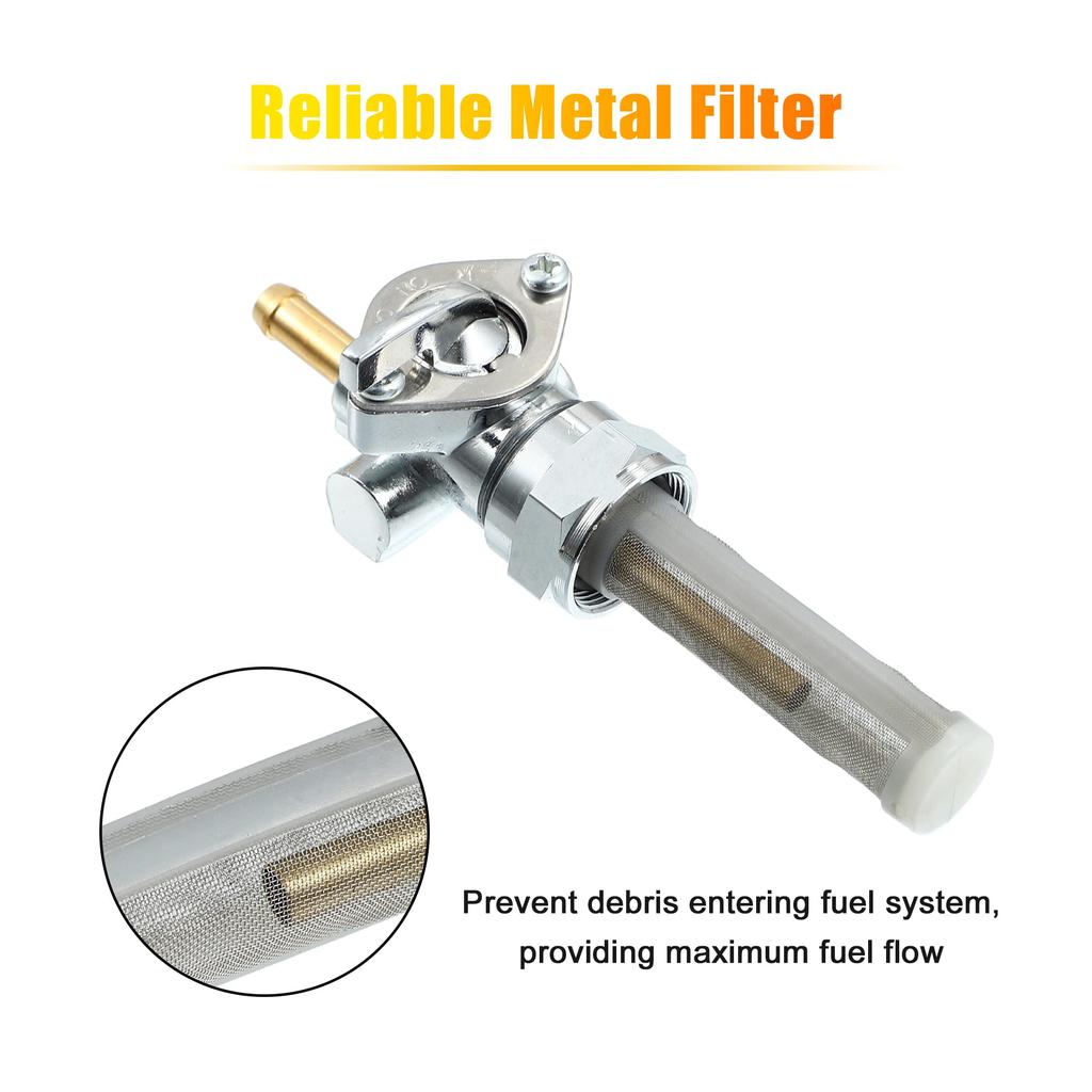 uxcell 1 Set Motorcycle Gas Fuel Petocock Valve Switch for Harley Compatible with Davidson
