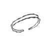 100% Solid 925 Sterling Silver Retro Bracelet for Women Geometric  Handmade GOld Double Layered Simple Bracelet Birthday Gift