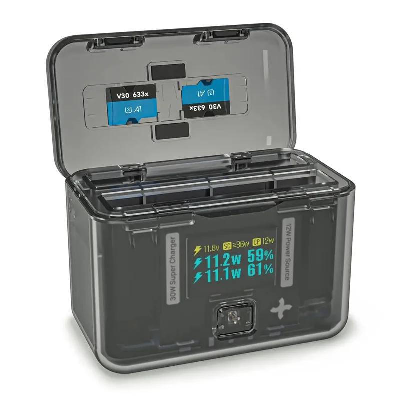 For Insta360 X4 Fast Charging Box Dual Channel Battery Charge Box Charger Hub for Insta360 X4 Camera Accessories