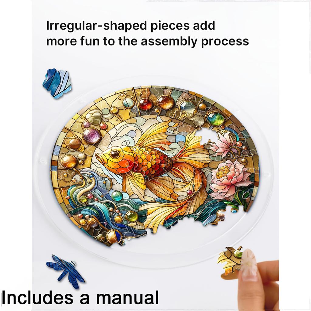 Acrylic Puzzle Window Hanging with Hanging Chain Elegant Suncatcher Kit Non-Fading UV Print Window Ornament for Room Wall Art
