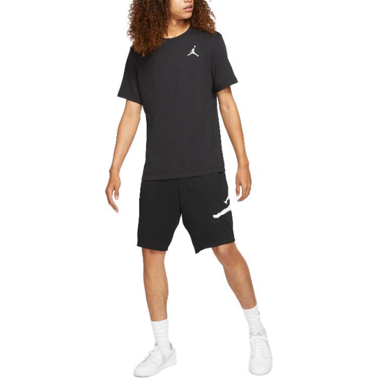 Jordan Jumpman EMB S/S T-shirt Black Men Streetwear DC7485-010