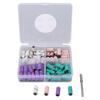 60pcs Nail Art Sanding Caps Dead Skin Removal Manicure Grinding Bands with Mandrel Bit