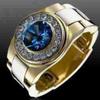 Popular Inlaid Blue Zircon Ring Hand Jewelry