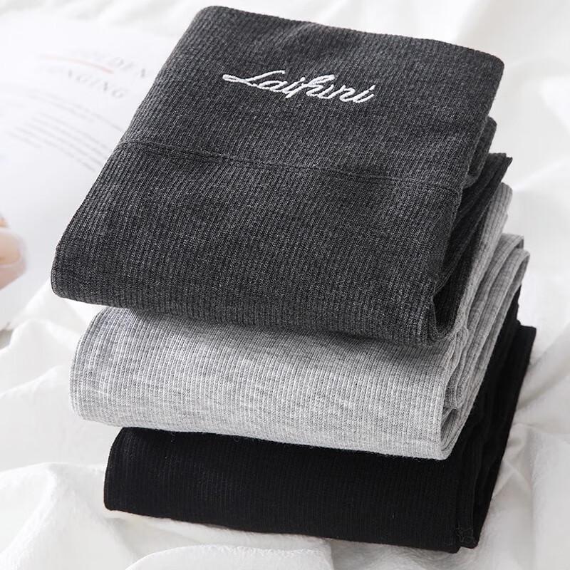 Langsha Women's Ribbed High-Waist Slimming Stirrup Leggings