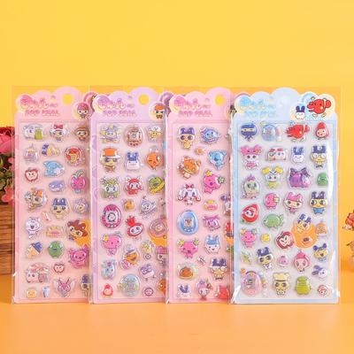 1/4pcs Cute Cartoon Cartoon Tamagotchi Stickers 3D Relief Stickers Kawaii Bubble Decal Hand Account Decoration Notebook Sticker