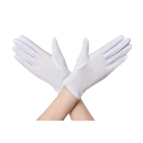 Yousheng 1 Pair Unisex Uniform Gloves for Men Women Wrist Length Stretchy Spandex Gloves Banquet Wedding Party Short Gloves for Formal Tuxedo Guard
