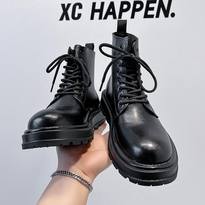 Martin boots men's British style autumn and winter 2024 new casual versatile high-top boots 22727-A