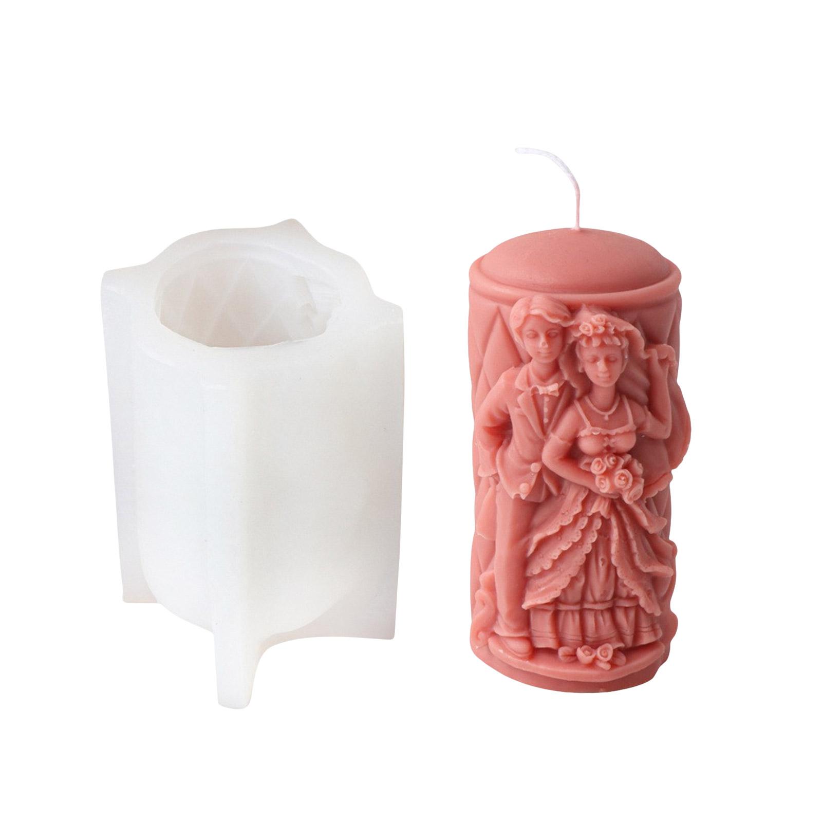 

Свадебная силиконовая форма для свечей Гибкая силиконовая форма для свечей с рельефной фигурой человека на свадьбах 3