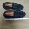 TOD'S Size 6.5 24.5 Suede Leather Coin Loafers Moccasins Slip On Vintage Vibram Sole Black(USED)