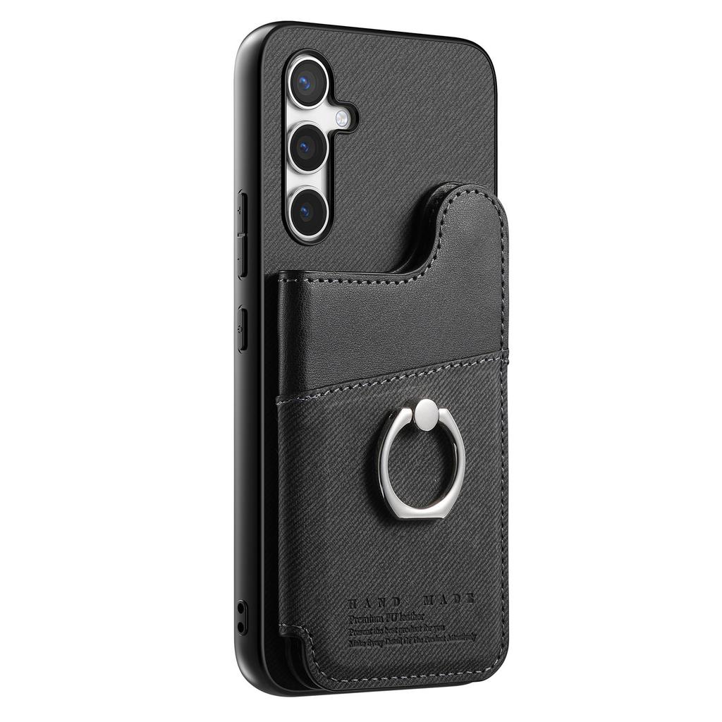 For Samsung Galaxy S24 FE Case with Card Holder Kickstand Leather + TPU + PC Phone Cover