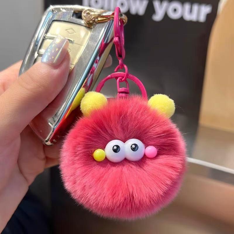 Portachiavi Peluche Coniglio Rex Sintetico Bambola Giocattolo Ornamento per Borsa Regalo