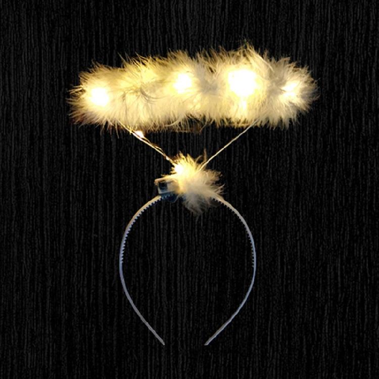 Girls Angel Wing Halos LED Hairband for Woman Halloween Concerts Party Headband