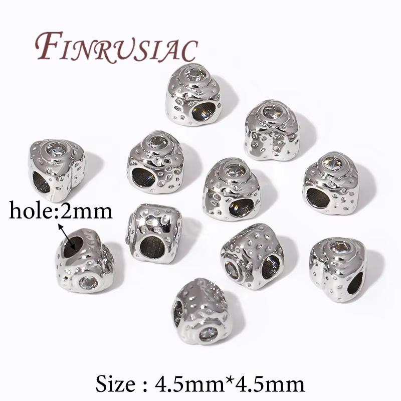 Heart Shape Beads For Bracelets 18K Gold Plated Separators For Beads,Spacers Beads,DIY Jewelry Making Supplies