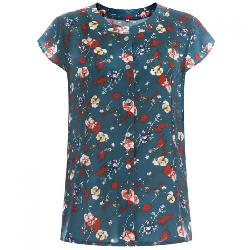Shop   Women Flower Sleeveless Shirt Yf Wnb 12050 Charcoal
