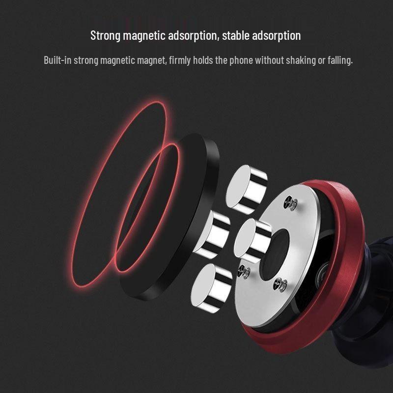 360° Rotating Magnetic Car Phone Holder with Buckle and Air Vent Mount