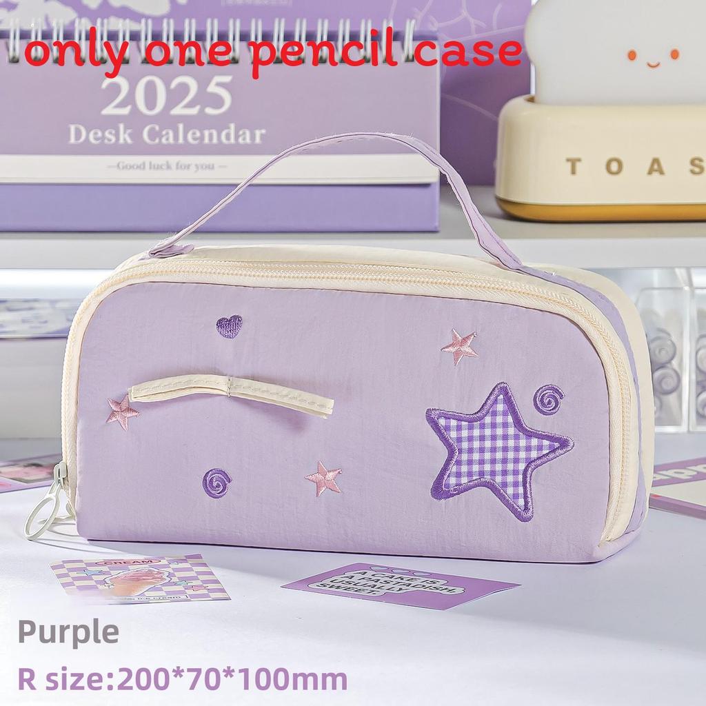 Multi Layer Pencil Case With Fabric Material For Students And Office Use