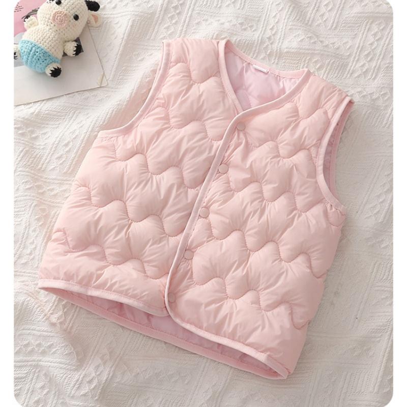 Kinder Warme Weste Winter Mädchen Jungen Verdicken Weste Oberbekleidung Kinder Teens Baumwolle Einfarbig Jacken Weste für 1-6 Jahre