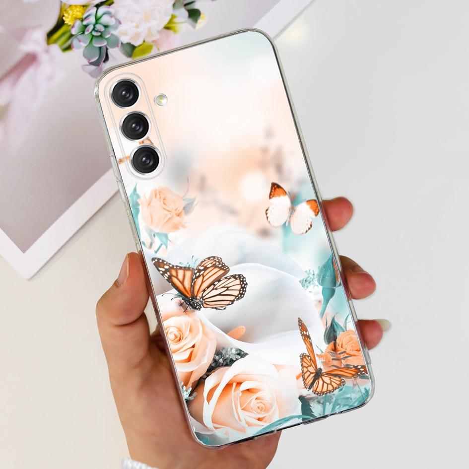 For Samsung A24 4G Case 2023 Popular Flower Astronaut Transparent Cover Soft Phone Case For Samsung A24 A14 5G SM-A146B A 24 Bag