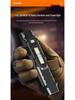 Ultra-Thin Portable LED Flashlight with Pen Clip and Digital Display for Outdoor EDC Tactical Use