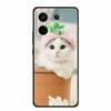 For Redmi Note 13 pro Case Pink Phone Case Fashion Silicone TPU Soft Back Cover Redmi Note 13 Pro Flower Capa 6.67" Cats Coque