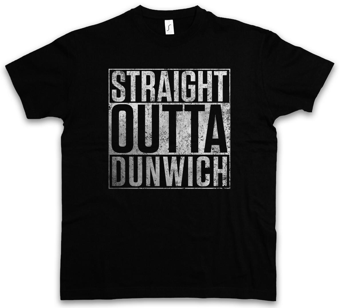 STRAIGHT OUTTA DUNWICH T-SHIRT City Horror Arkham H. P. Cthulhu Fun Lovecraft M