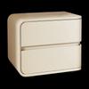 Modern Cream Leather Bedside Table - No Installation Needed