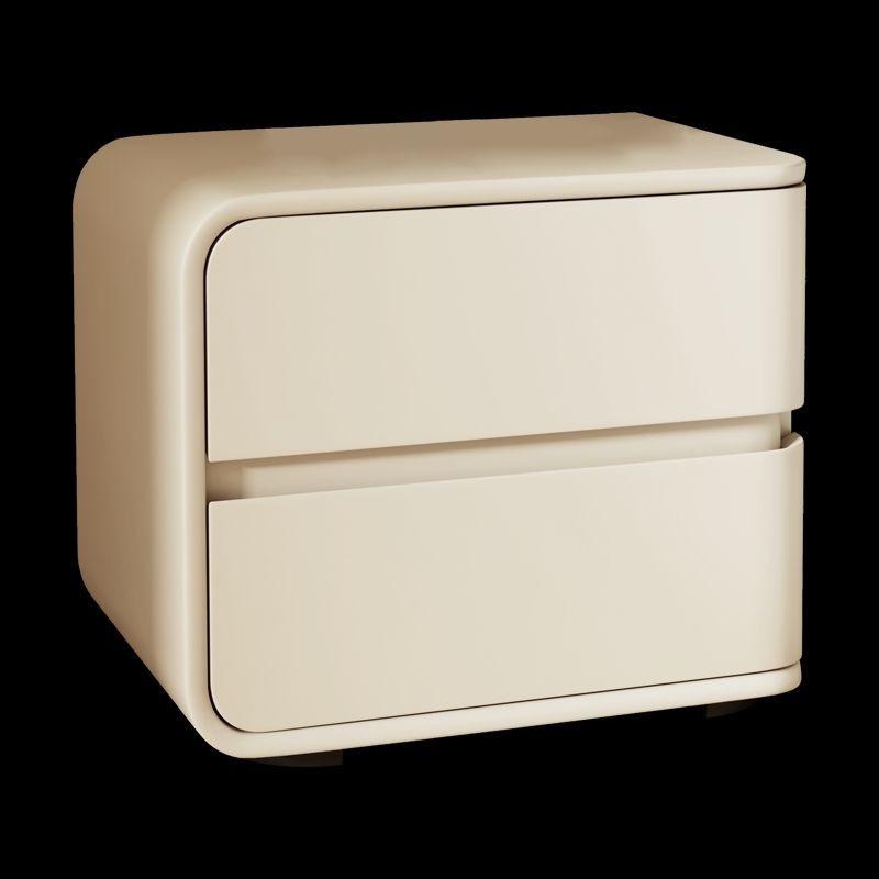 Modern Cream Leather Bedside Table - No Installation Needed