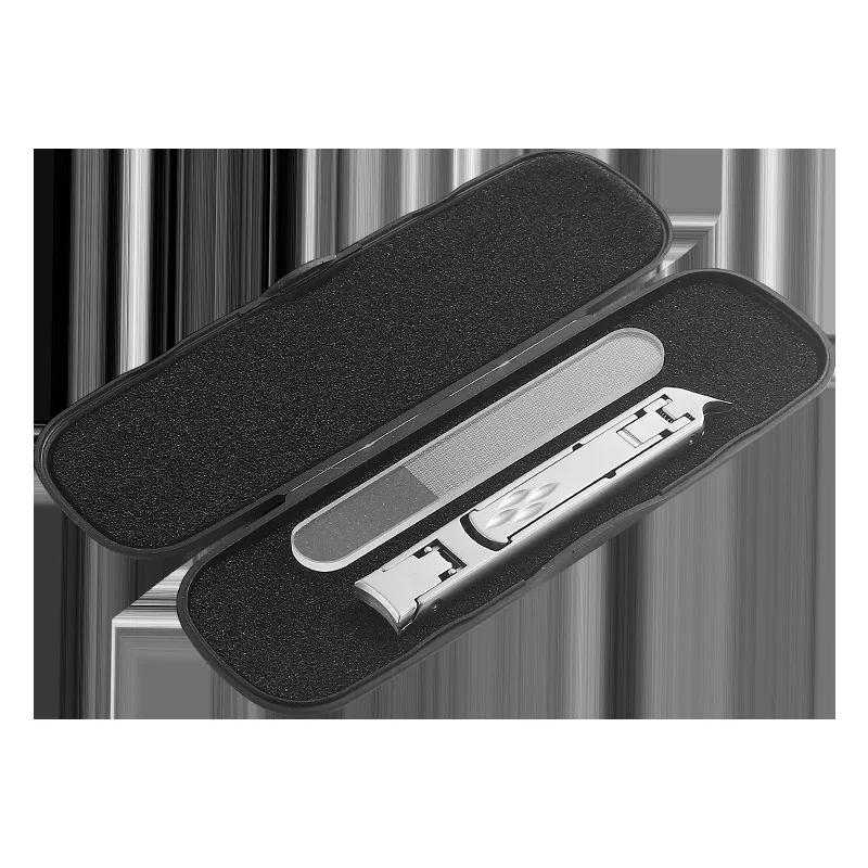 Fold Nail Clipper File Stainless Steel Anti Splash Finger Cutter Manicure Tool Double Head Design Thick Ingrown Toenail Scissor