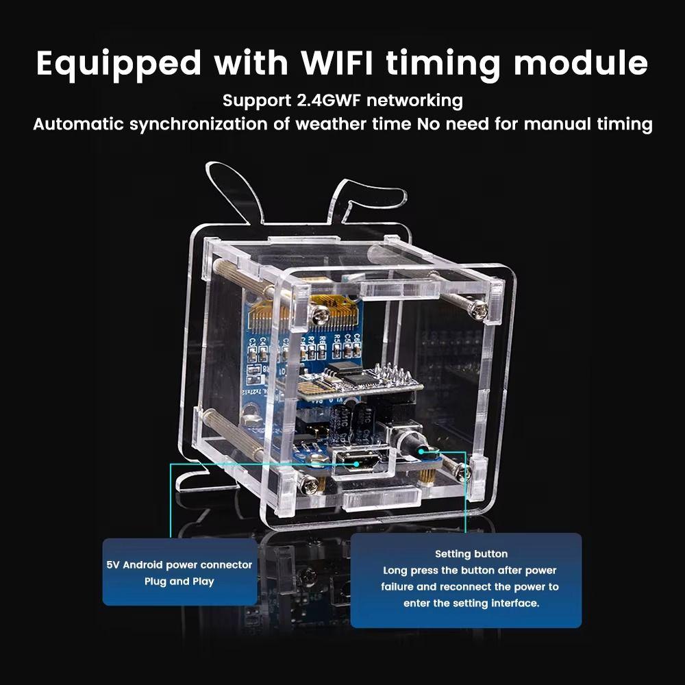 Multifunktionales Digitaluhr-Kit 2,4-GHz-WLAN-Konnektivität Wetteruhr DIY Lötübung