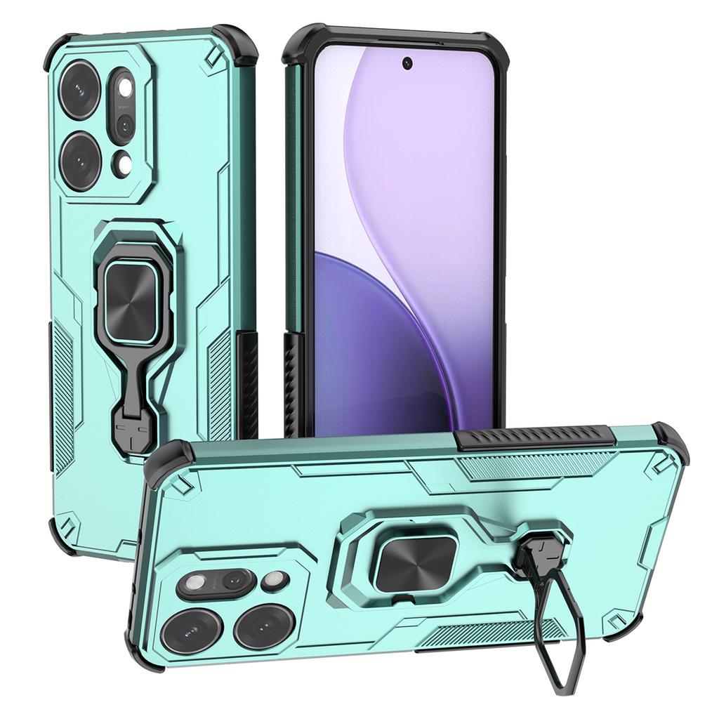 For Oppo Reno14 Pro 5G (Global) Case Rotatable Ring Kickstand PC+TPU Shockproof Phone Cover
