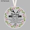 1pc Hairstylists Acrylic Hanging Ornament - Funny Tree Toppers for Multi Purpose Decoration - Ideal Gift for Friend - No Electricity Needed