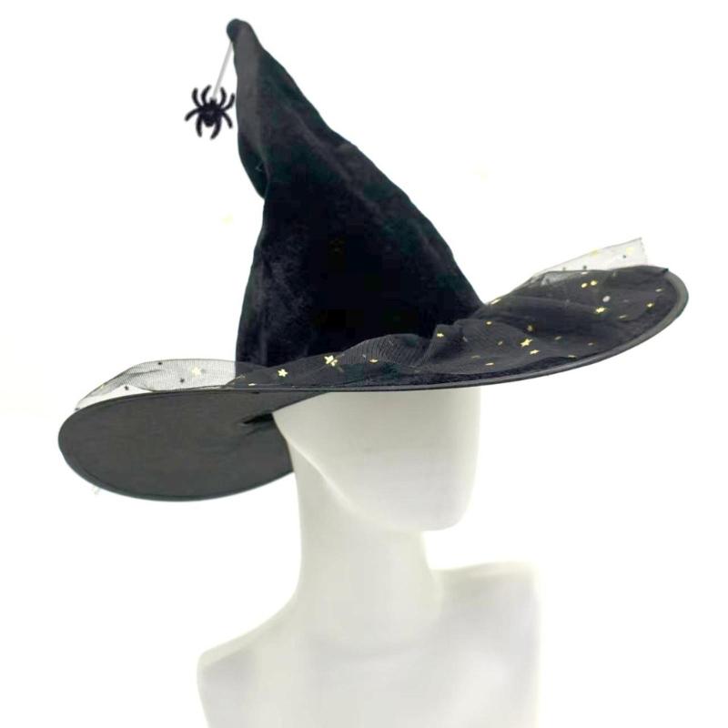 Witch Hat 36cm High Pointed Wizard Hat Halloween Dress up Hat Witch Costume Accessories for Women Men Masquerade Cosplay