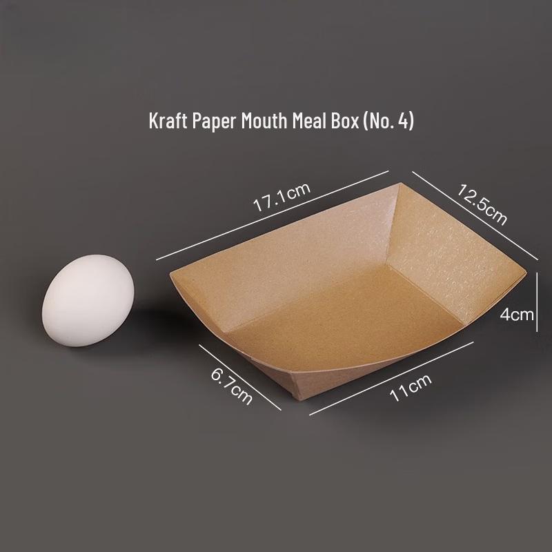 Disposable Kraft Paper Boat Food Tray