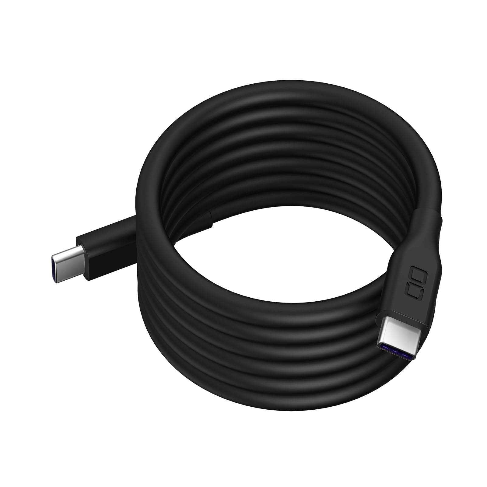 

CIO Soft Spiral Silicone CtoC Fast Charging with Magnetic PD 240W Data Memory Compatible with iPhone MacBook Google and Android Cable, (Type-C/USB-C) чёрный