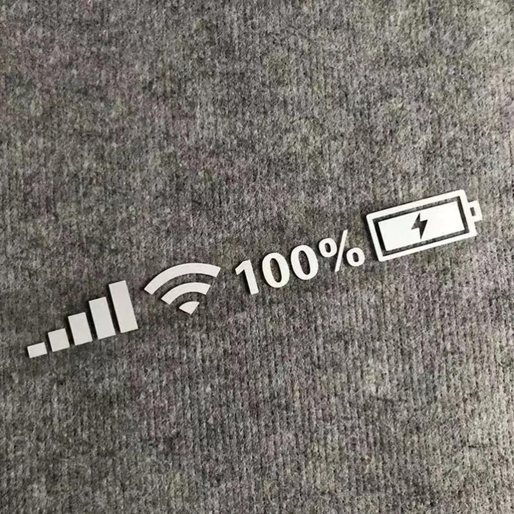 2025NEW Car Vinyl Reflective Stickers Wifi Battery Level Signal Decals Decor Car Funny Sticker For Auto Decor Accessories