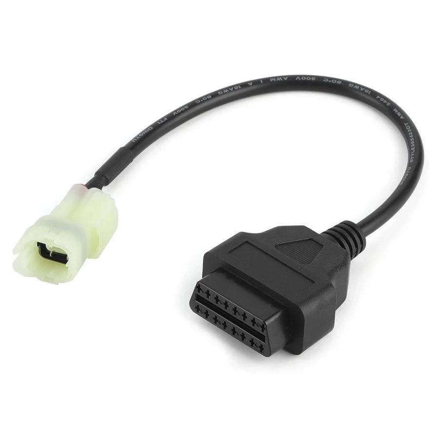 1pc OBD2 To 4 Pin Diagnostic Adapter Cable Motorcycle Fault Detection Parts Fit for Honda Motorbikes or Similar