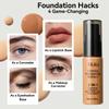 New Waterproof Liquid Foundation Matte Oil-Control Face Foundation Cream Creamy Texture Full Coverage Foundation Concealer Cream