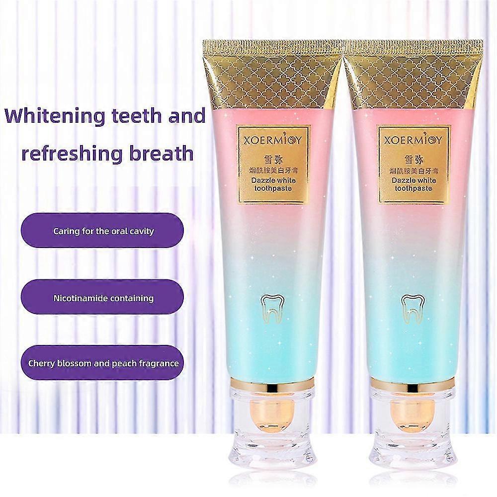 3pcs 100g Nicotinamide Bright White Anti-sensitive Toothpaste Whitening Toothpaste Remove Stains Plaque Fresh Breath Teeth Care