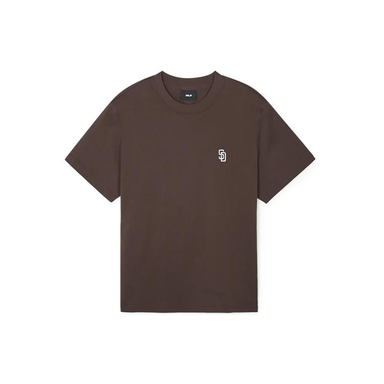 MLB T Shirts Unisex Brown Crew Neck Moderate 3ATSB0243-13BRD XS