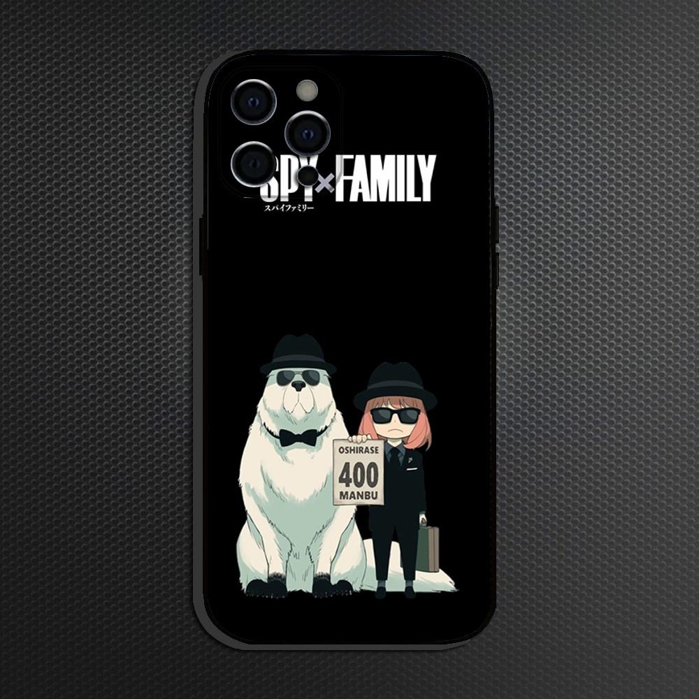 Anime S-Spy x Family Handyhülle Für iPhone 16,15,14,13,12,11 Plus,Pro Max,XS,X,XR,SE Weiches Silikon Schwarze Hülle